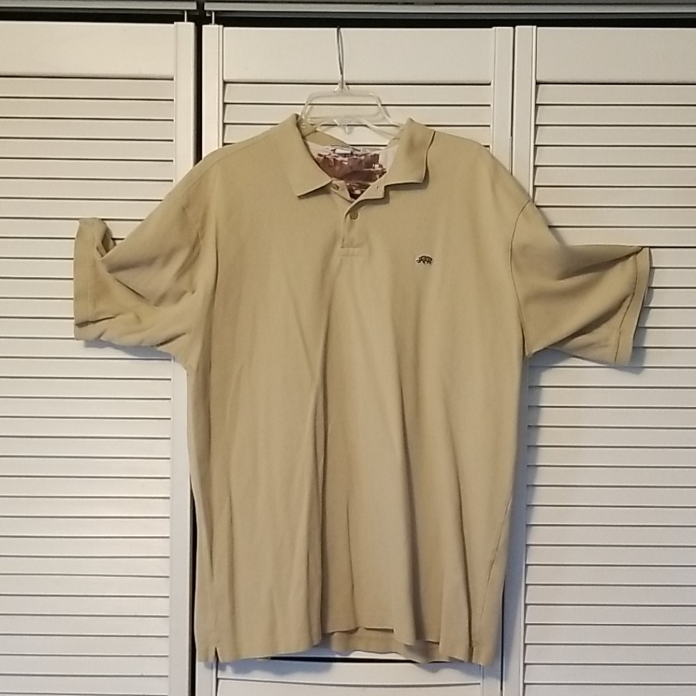 Men's beige polo ecko shirt